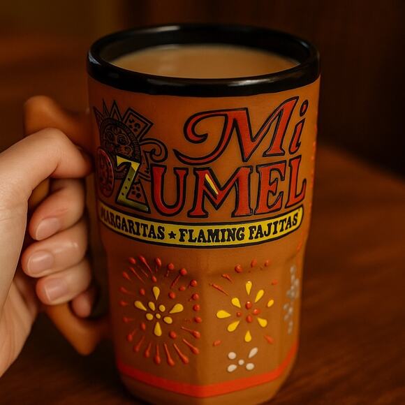 Mi Cozumel Ceramic Mug – Hand-Painted Mexican Souvenir Cup - Picture 2 of 4